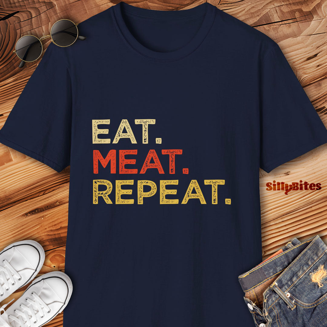 Eat Meat Repeat Meat-lovers T-Shirt - Unisex