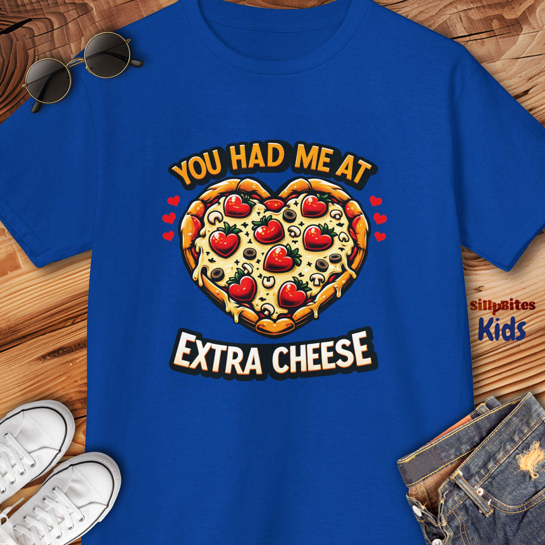 Extra Cheese Funny Pizza Kids T-Shirt