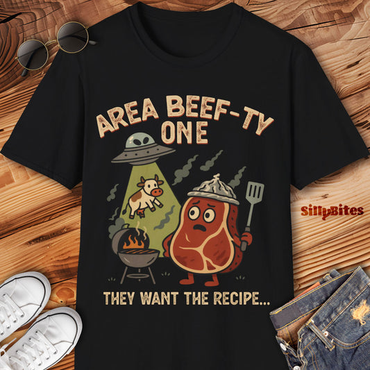 Funny UFO Meat Lover BBQ T-Shirt - Unisex