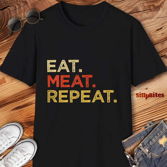 Eat Meat Repeat Meat-lovers T-Shirt - Unisex