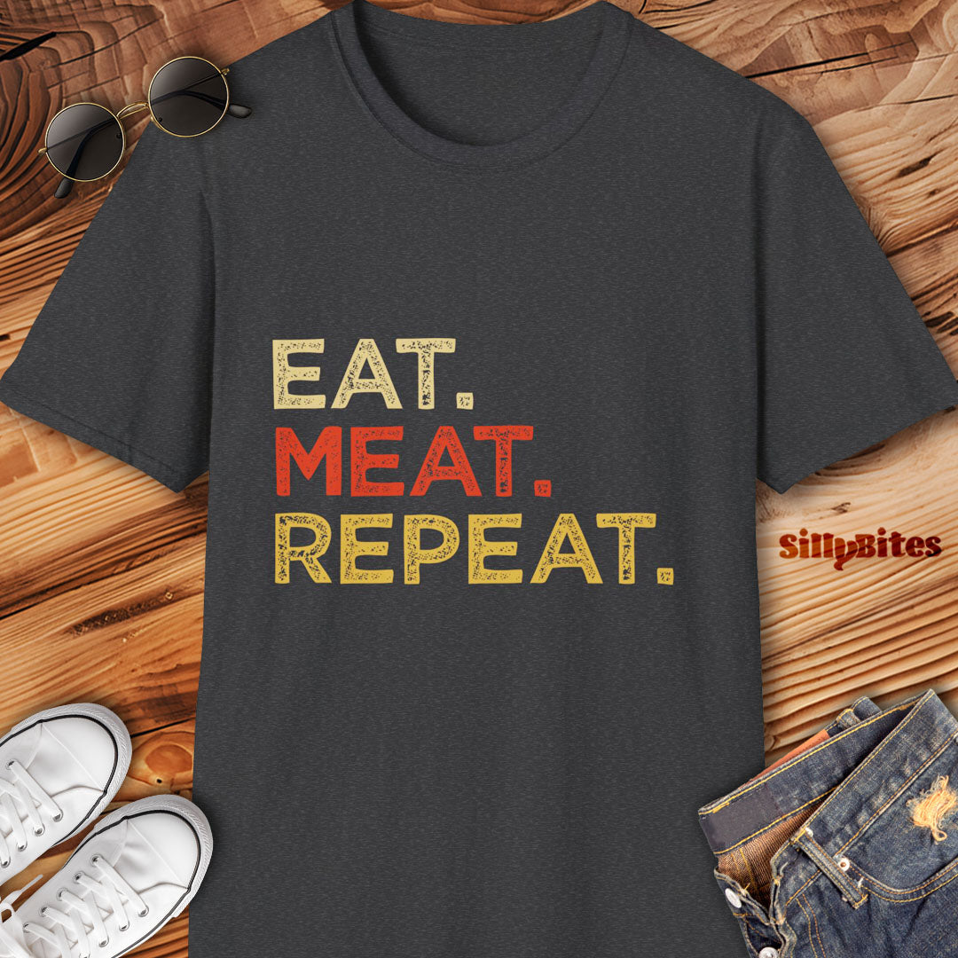 Eat Meat Repeat Meat-lovers T-Shirt - Unisex