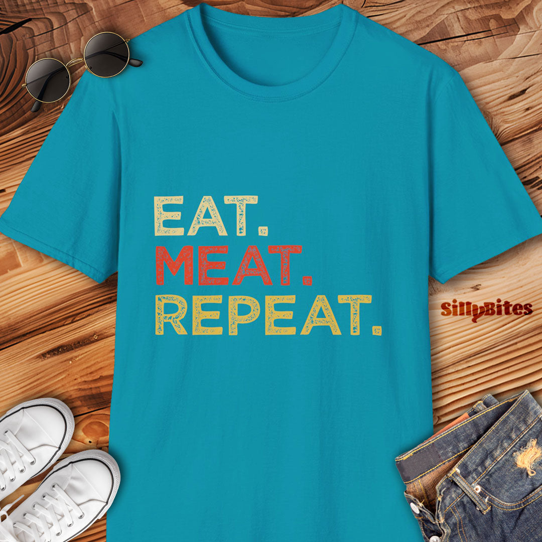 Eat Meat Repeat Meat-lovers T-Shirt - Unisex
