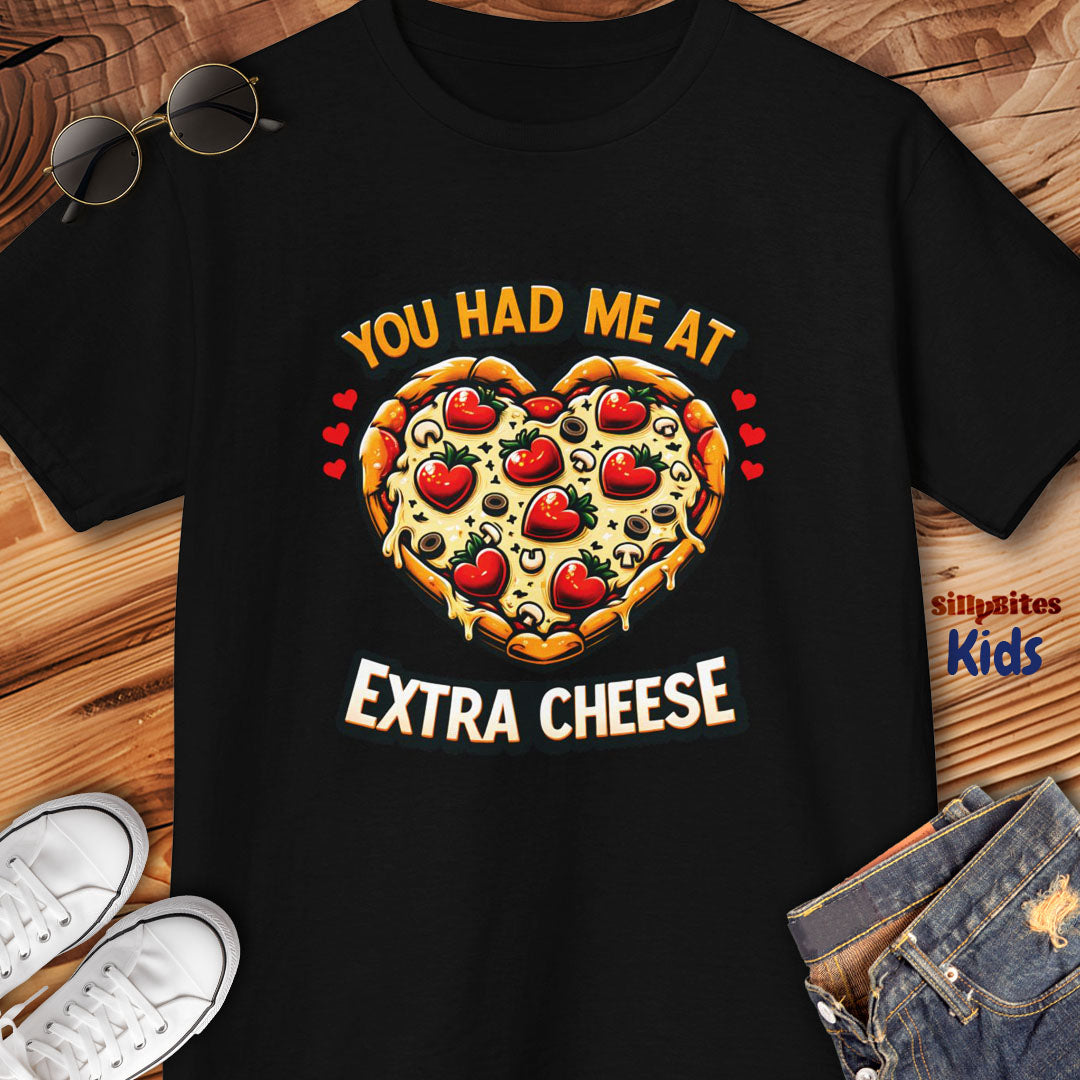 Extra Cheese Funny Pizza Kids T-Shirt