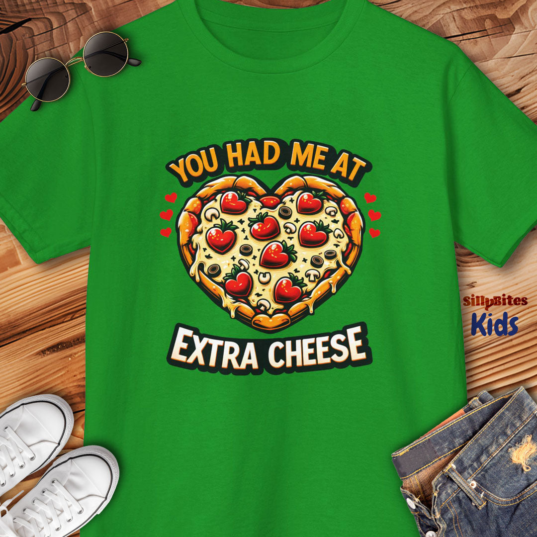 Extra Cheese Funny Pizza Kids T-Shirt