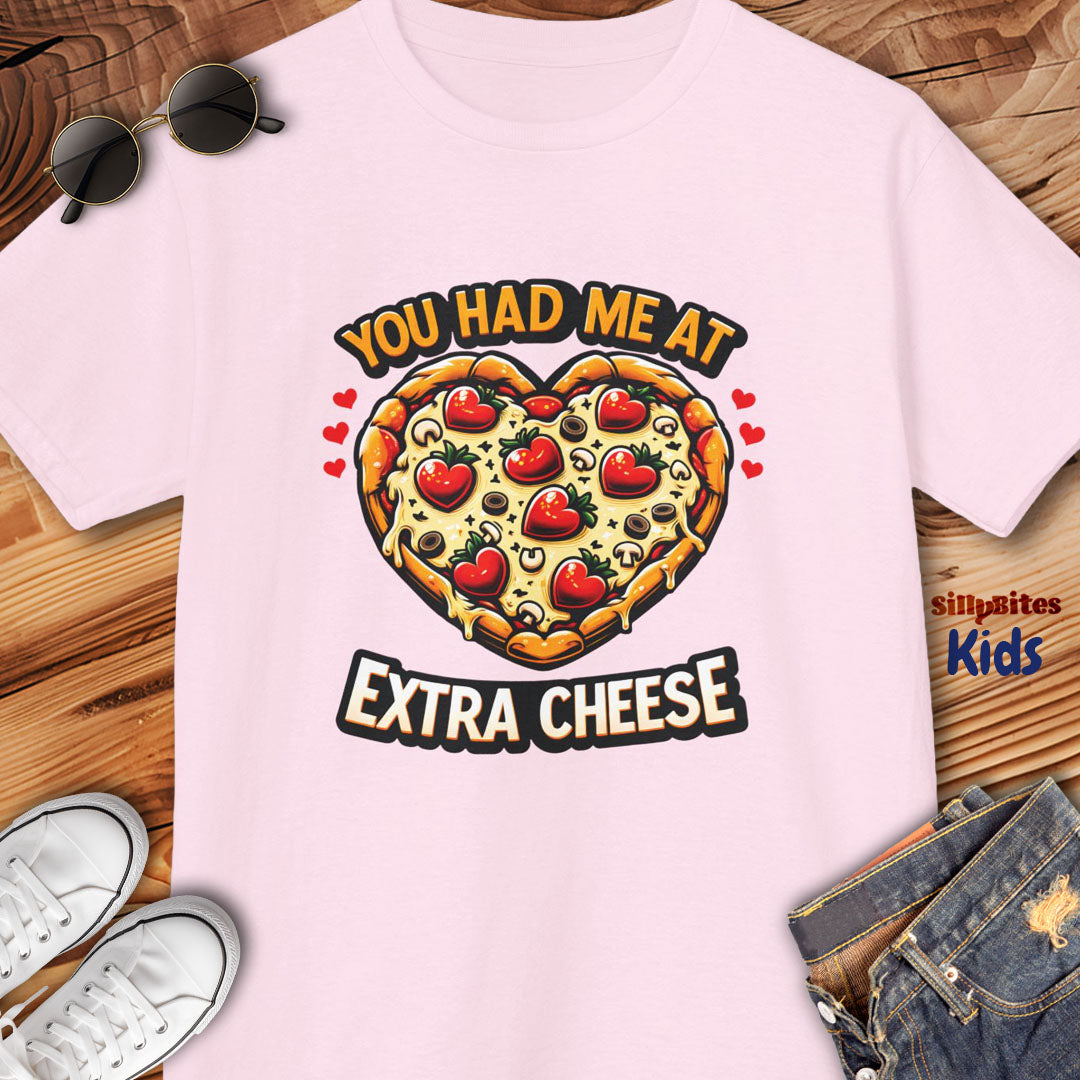 Extra Cheese Funny Pizza Kids T-Shirt