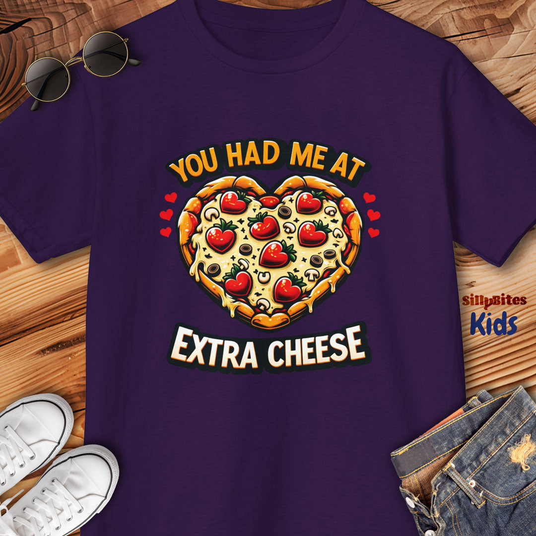 Extra Cheese Funny Pizza Kids T-Shirt