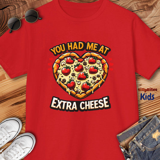 Extra Cheese Funny Pizza Kids T-Shirt