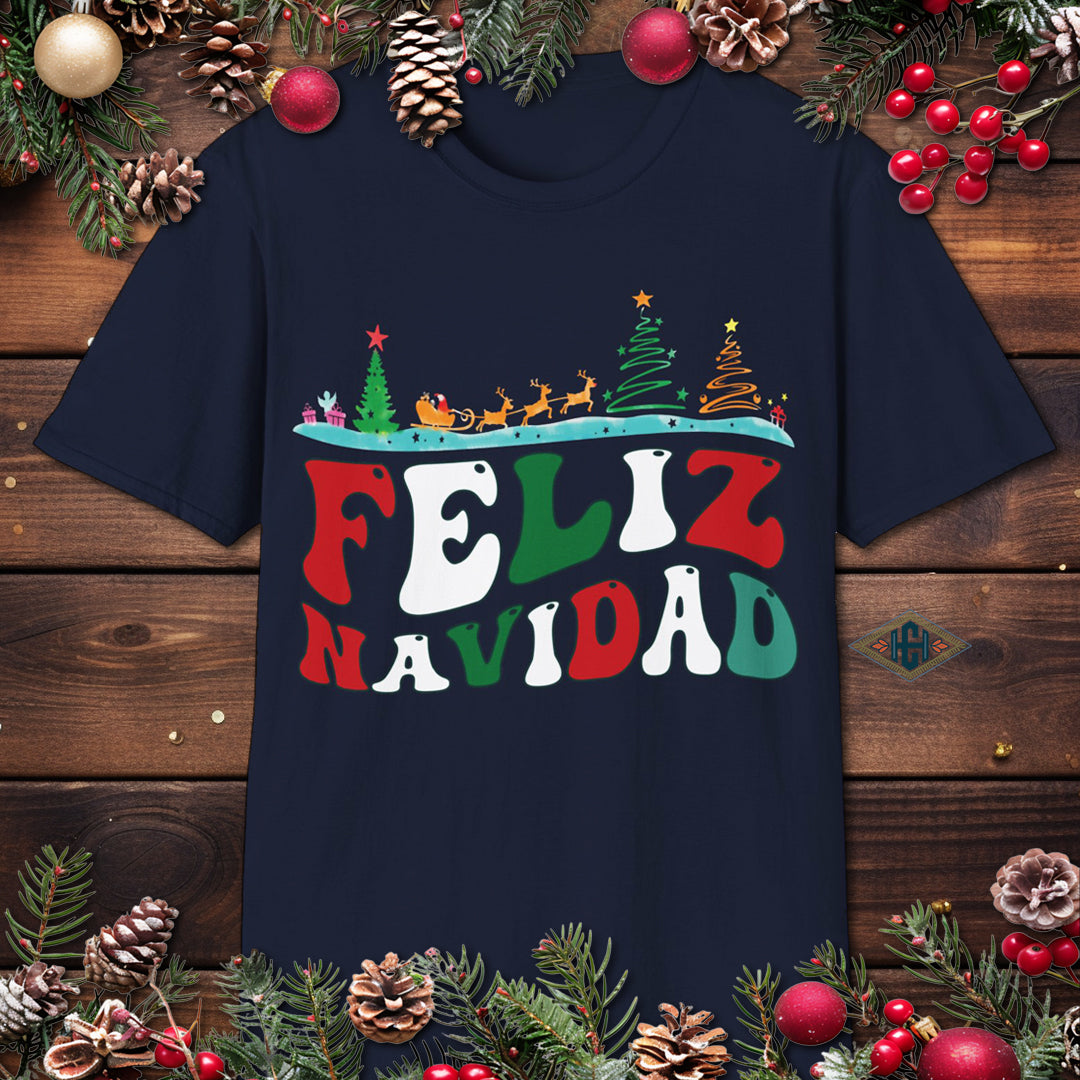 Feliz Navidad Christmas Scene T-Shirt