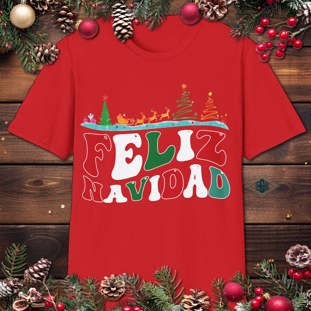 Feliz Navidad Christmas Scene T-Shirt