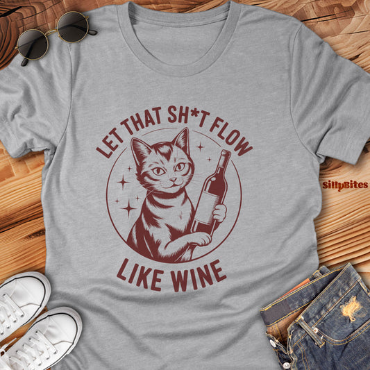 Sarcastic Wine Cat T-Shirt