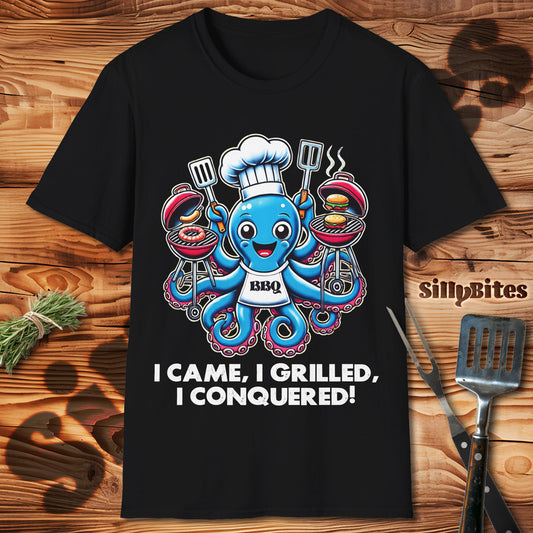 Funny BBQ Octopus T-Shirt - Unisex