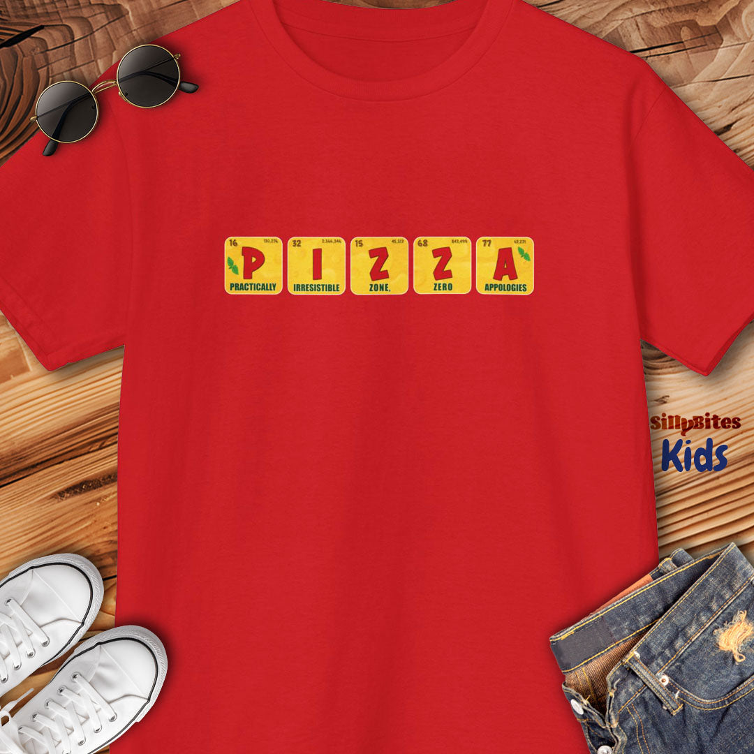 Funny Pizza Periodic Table Kids T-Shirt