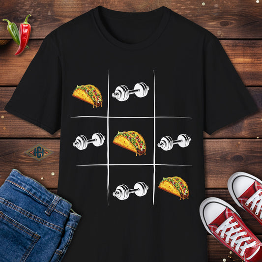 Tic Tac Toe Fitness Taco T-Shirt