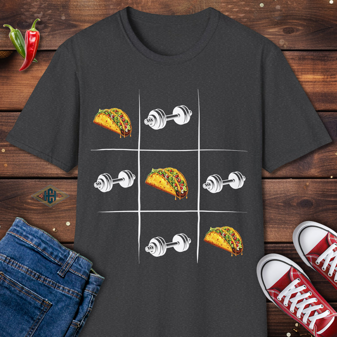 Tic Tac Toe Fitness Taco T-Shirt