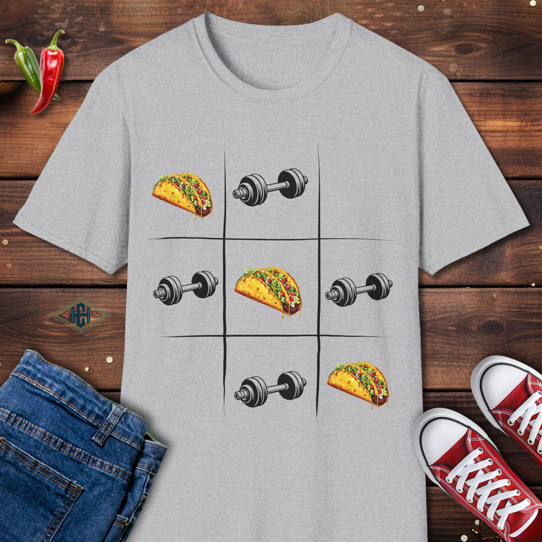 Tic Tac Toe Fitness Taco T-Shirt