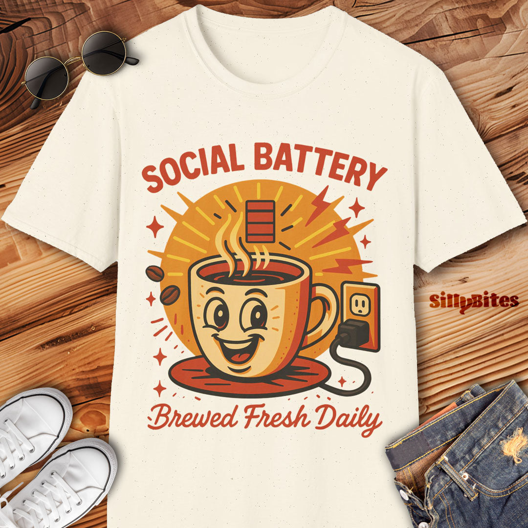 Social Coffee Caffeine T-Shirt - Unisex
