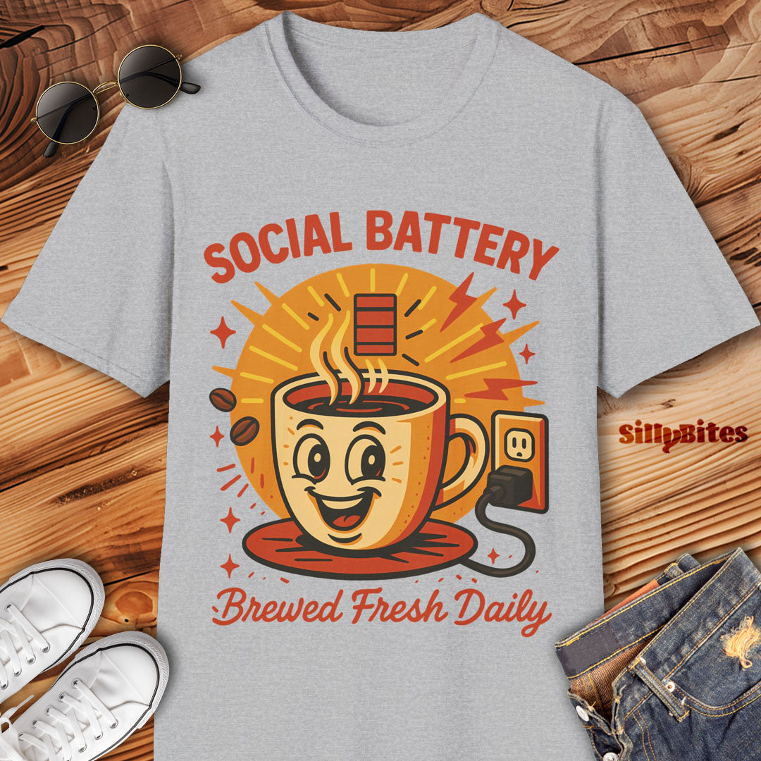 Social Coffee Caffeine T-Shirt - Unisex